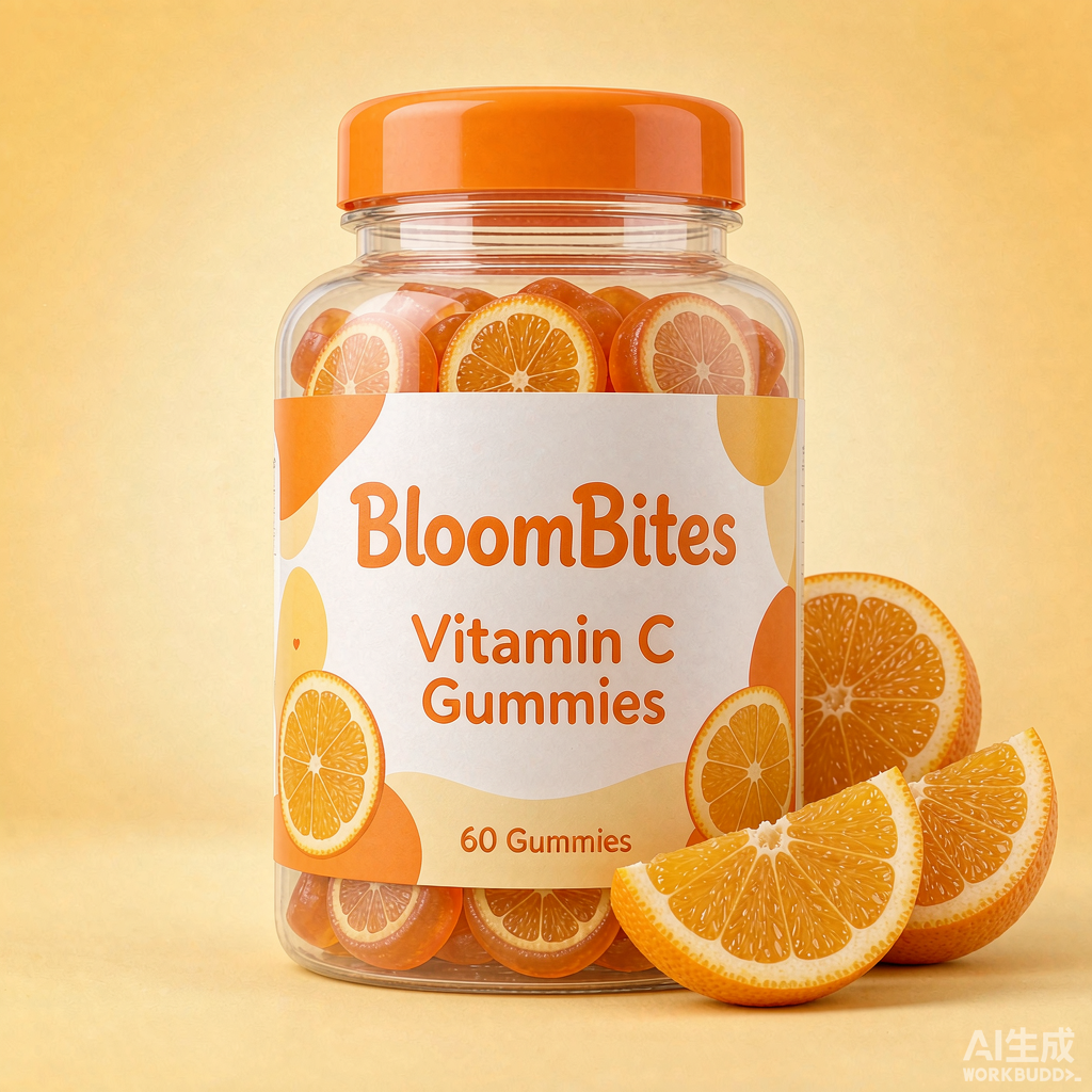 Vitamin C Gummies — original concept packaging (demo)