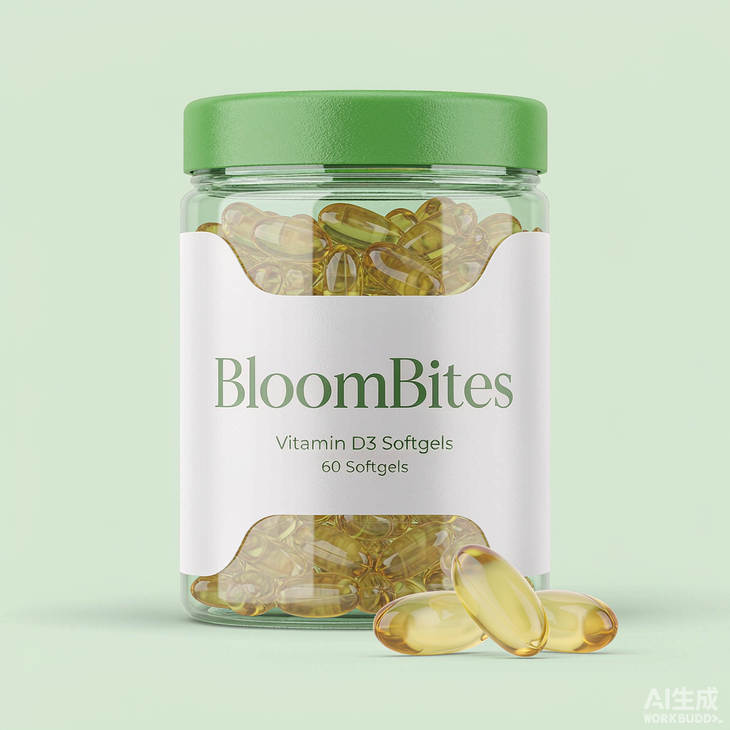 Vitamin D3 Softgels — original concept packaging (demo)